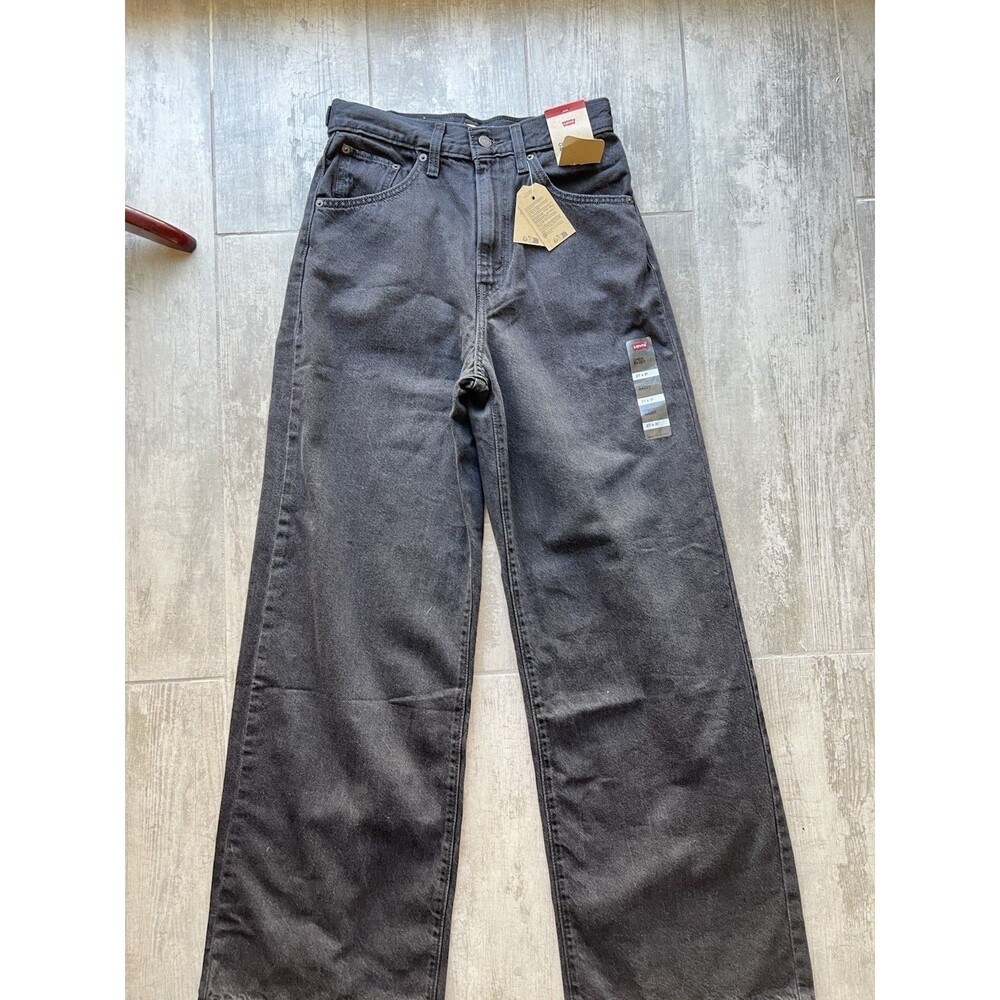 Levi's Women High-Rise Cinch Baggy Jeans Capturing Moments NEW Straight 27 x 31 - Picture 3 of 11